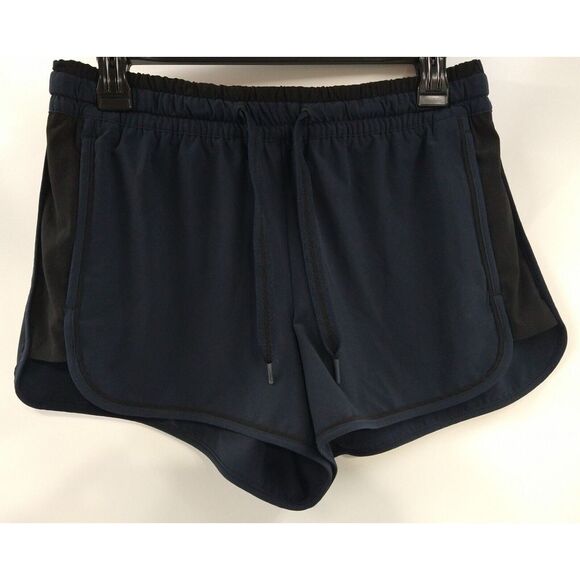 Athleta Colorblocked Shorts Women's Size‎ 6 Navy Blue Black Running - Picture 4 of 5